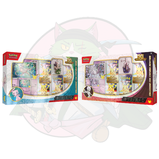 Pokemon 30° Anniversario - Collezione con statuina Mew & Mewtwo (ITA) (PREORDINE)
