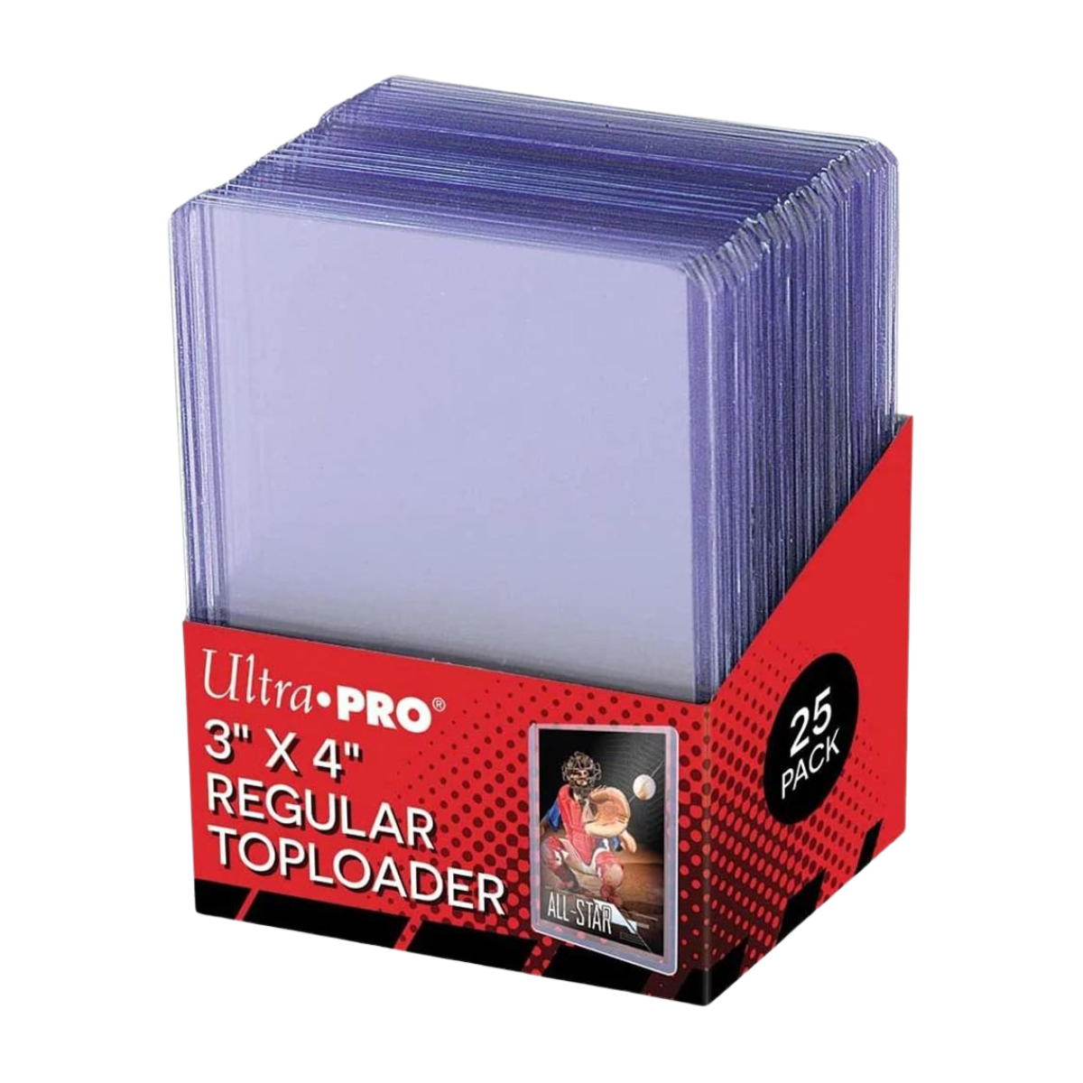 Toploader Bordo Trasparente 3" x 4" Clear Regular (25 Pcs) Ultra PRO