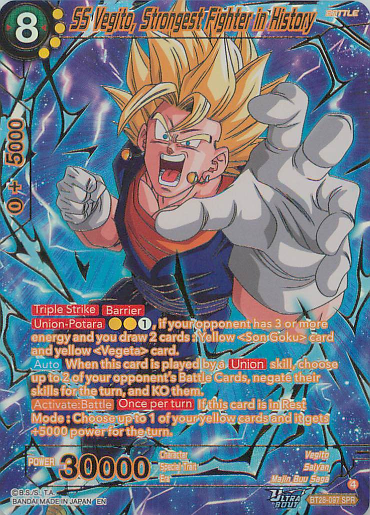 SS Vegito Strongest Fighter in History BT28-097