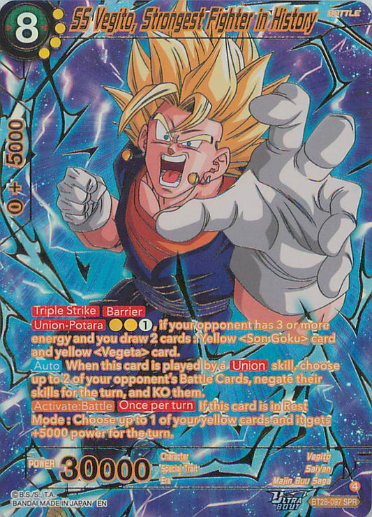 SS Vegito Strongest Fighter in History BT28-097