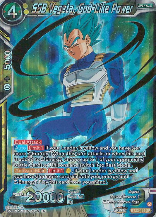 SSB Vegeta God Like Power BT23-115