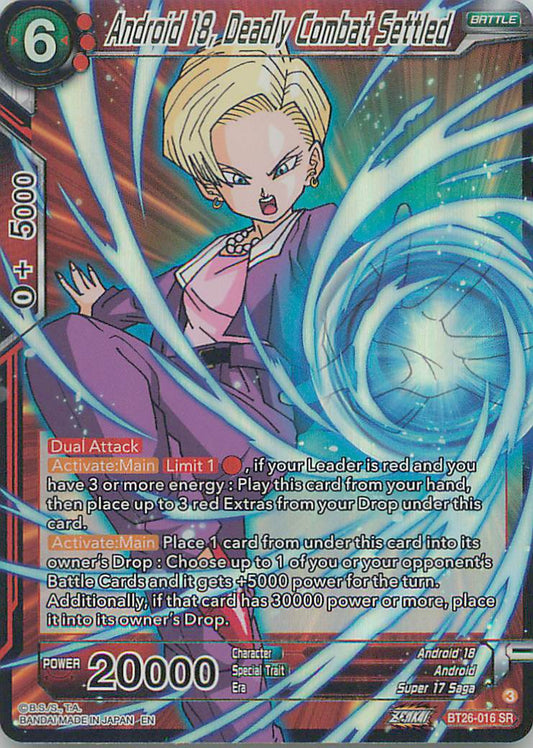 Android 18 Deadly Combat Settled BT28-016